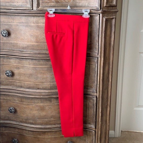 Ann Taylor NWOT Petite Red Straight Leg Pant - Picture 3 of 6